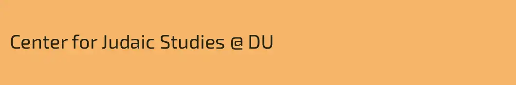 Center for Judaic Studies @ DU